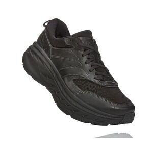 Hoka One One HOKA Bondi L Sneakers Shoes Black Raven Comfort Workwear Womens 9.5